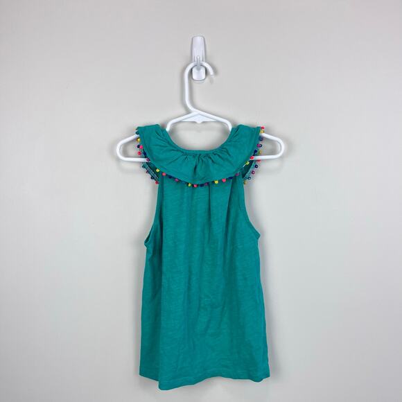 Mini Boden Charlie Pom Jersey Tank Top Green 7-8 - Picture 5 of 6
